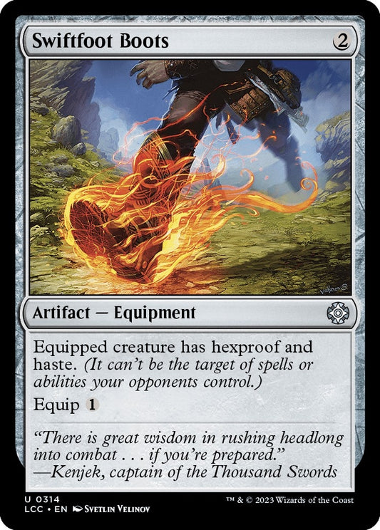 Image for Swiftfoot Boots (314) (Commander: The Lost Caverns of Ixalan) - Magic: The Gathering
