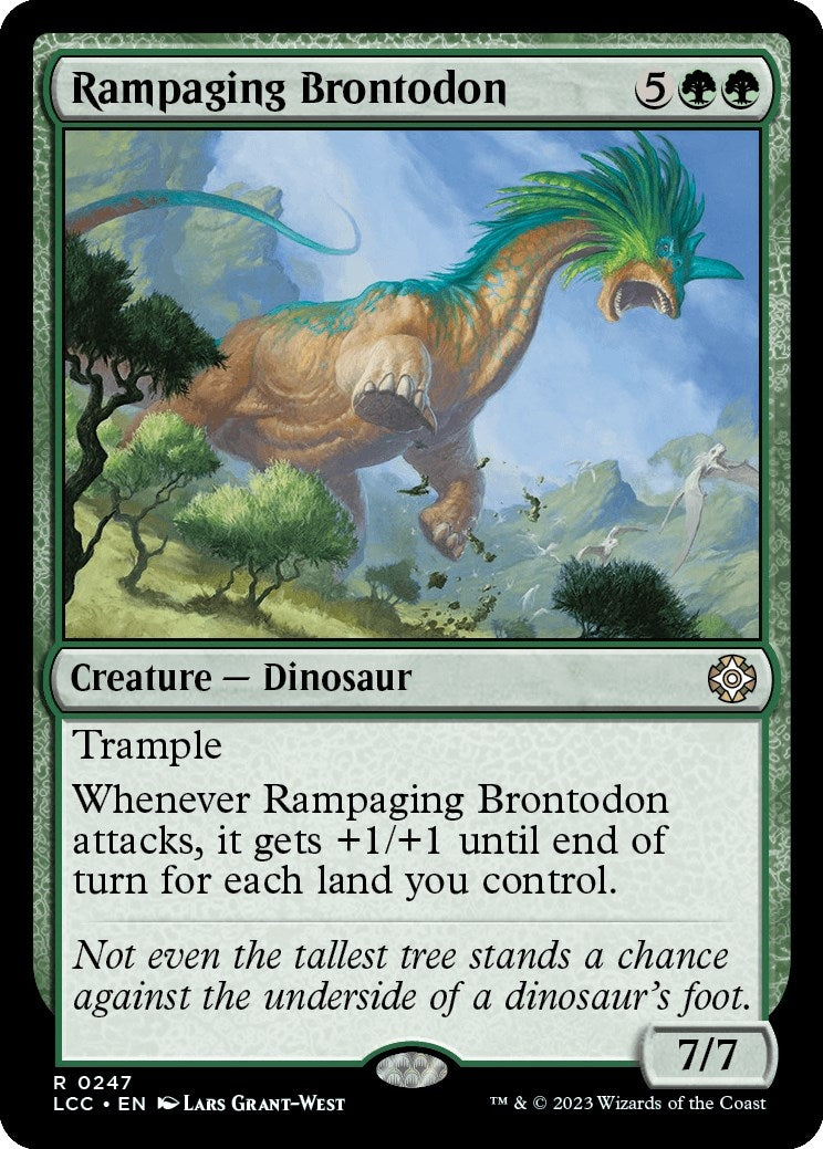 Image for Rampaging Brontodon (247) (Commander: The Lost Caverns of Ixalan) - Magic: The Gathering