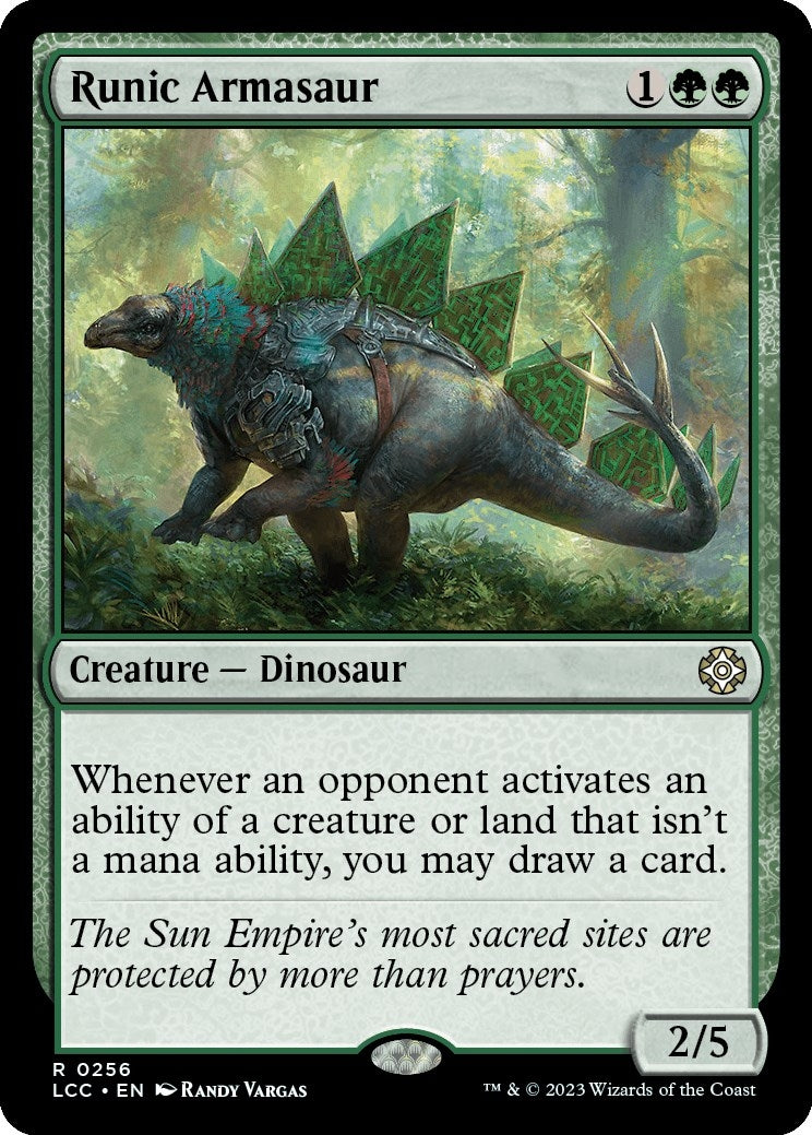 Image for Runic Armasaur (256) (Commander: The Lost Caverns of Ixalan) - Magic: The Gathering