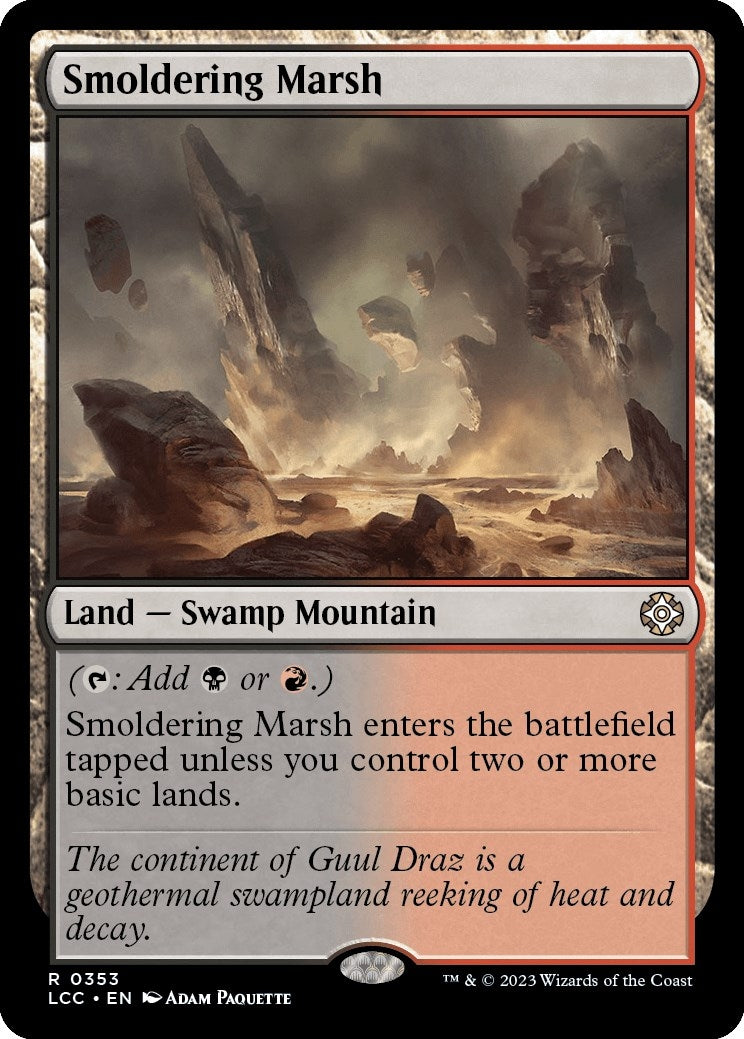 Image for Smoldering Marsh (353) (Commander: The Lost Caverns of Ixalan) - Magic: The Gathering