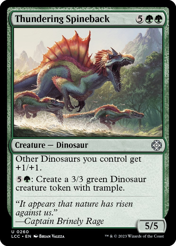 Image for Thundering Spineback (260) (Commander: The Lost Caverns of Ixalan) - Magic: The Gathering