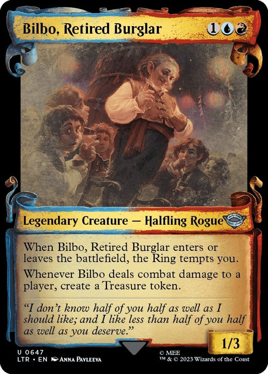 Image for Bilbo, Retired Burglar (Showcase Scrolls) (647) (Universes Beyond: The Lord of the Rings: Tales of Middle-earth) - Magic: The Gathering