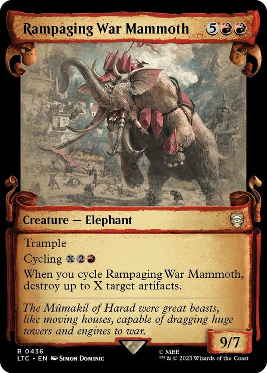Image for Rampaging War Mammoth (Showcase Scrolls) (436) (Commander: The Lord of the Rings: Tales of Middle-earth) - Magic: The Gathering