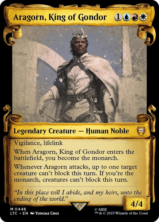 Image for Aragorn, King of Gondor (Showcase Scrolls) (448) (Commander: The Lord of the Rings: Tales of Middle-earth) - Magic: The Gathering