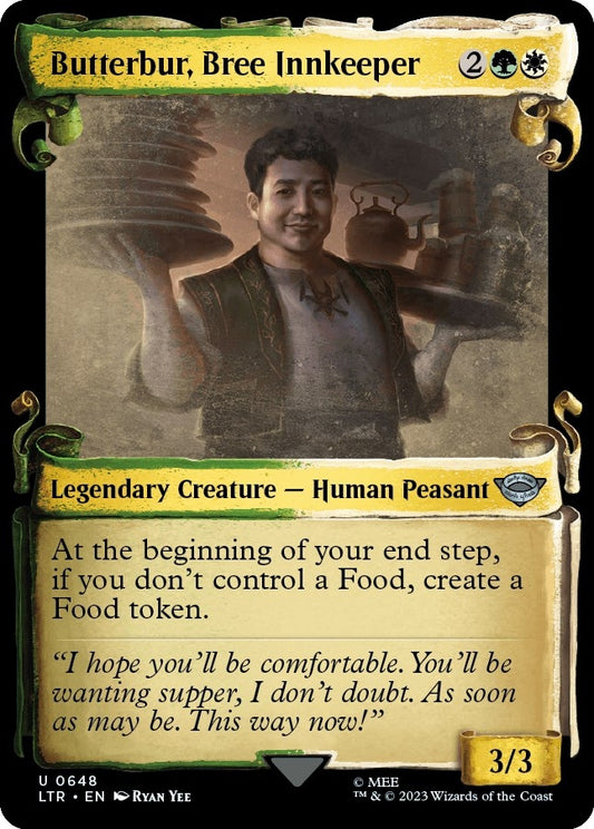 Image for Butterbur, Bree Innkeeper (Showcase Scrolls) (648) (Universes Beyond: The Lord of the Rings: Tales of Middle-earth) - Magic: The Gathering