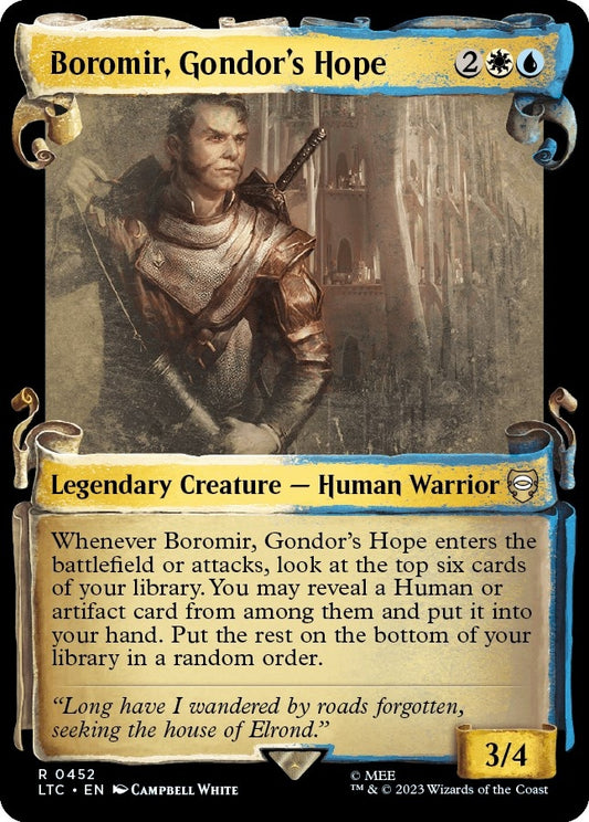 Image for Boromir, Gondor's Hope (Showcase Scrolls) (452) (Commander: The Lord of the Rings: Tales of Middle-earth) - Magic: The Gathering