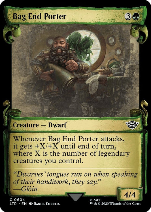 Image for Bag End Porter (Showcase Scrolls) (604) (Universes Beyond: The Lord of the Rings: Tales of Middle-earth) - Magic: The Gathering