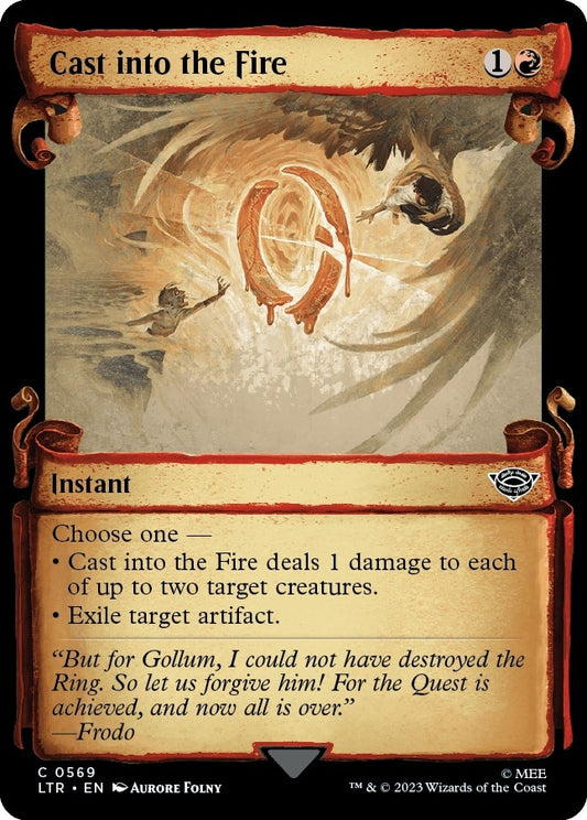 Image for Cast into the Fire (Showcase Scrolls) (569) (Universes Beyond: The Lord of the Rings: Tales of Middle-earth) - Magic: The Gathering