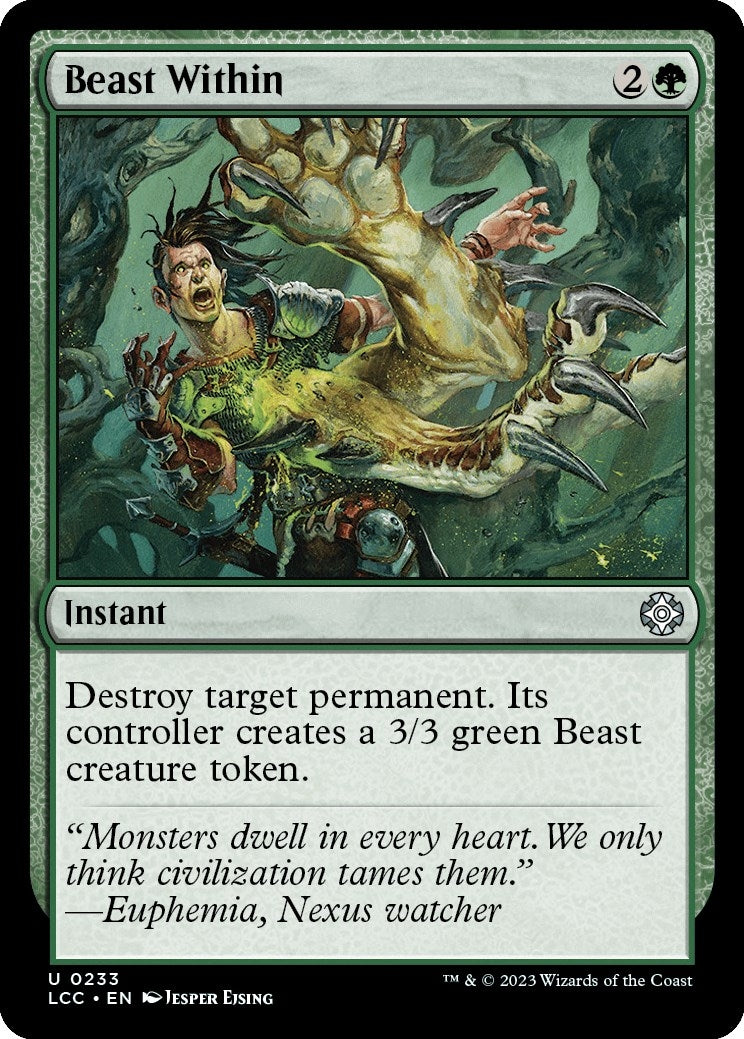 Image for Beast Within (233) (Commander: The Lost Caverns of Ixalan) - Magic: The Gathering