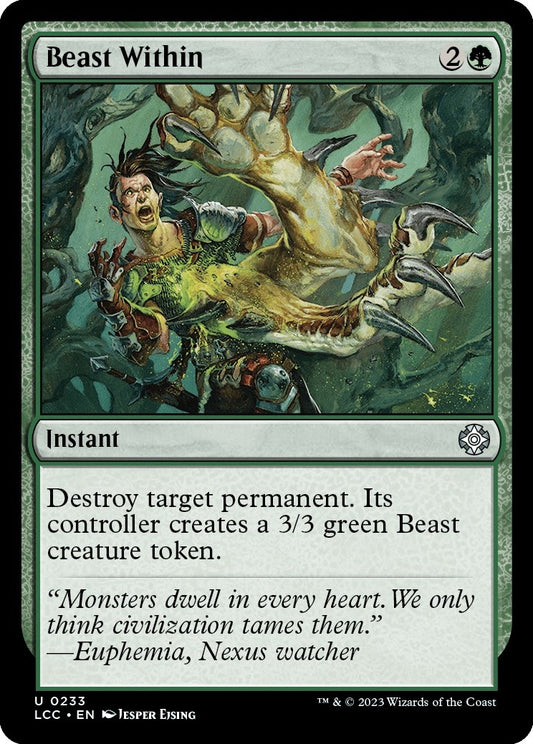 Image for Beast Within (233) (Commander: The Lost Caverns of Ixalan) - Magic: The Gathering