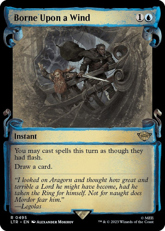 Image for Borne Upon a Wind (Showcase Scrolls) (495) (Universes Beyond: The Lord of the Rings: Tales of Middle-earth) - Magic: The Gathering