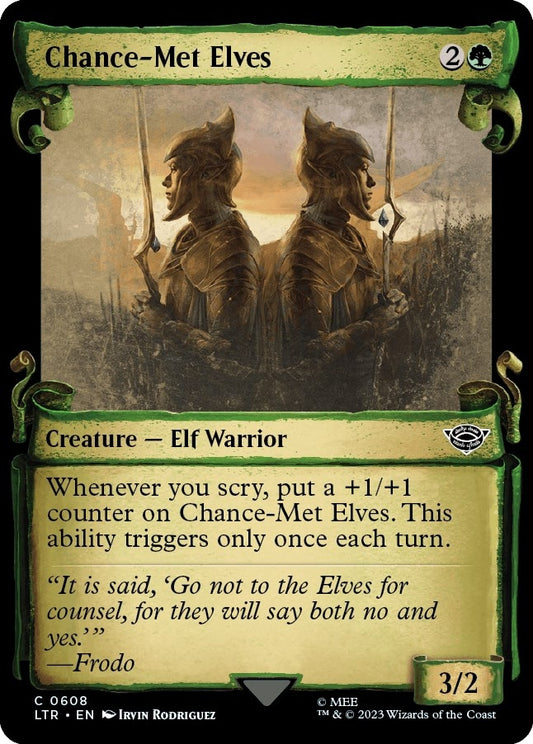 Image for Chance-Met Elves (Showcase Scrolls) (608) (Universes Beyond: The Lord of the Rings: Tales of Middle-earth) - Magic: The Gathering