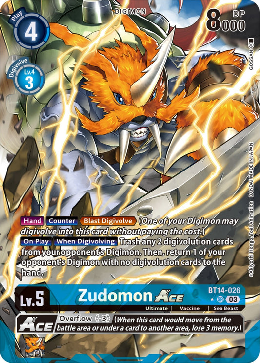 Image for Zudomon ACE (Alternate Art) (BT14-026 SR) (Blast Ace) - Digimon Card Game