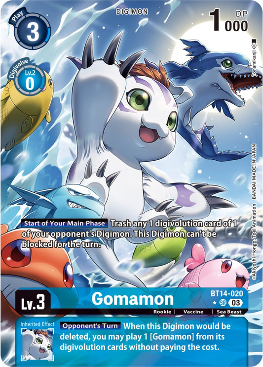 Image for Gomamon (Alternate Art) (BT14-020 SR) (Blast Ace) - Digimon Card Game