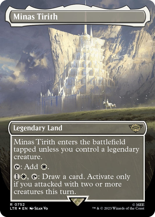 Image for Minas Tirith (Borderless) (Surge Foil) (752) (Universes Beyond: The Lord of the Rings: Tales of Middle-earth) - Magic: The Gathering