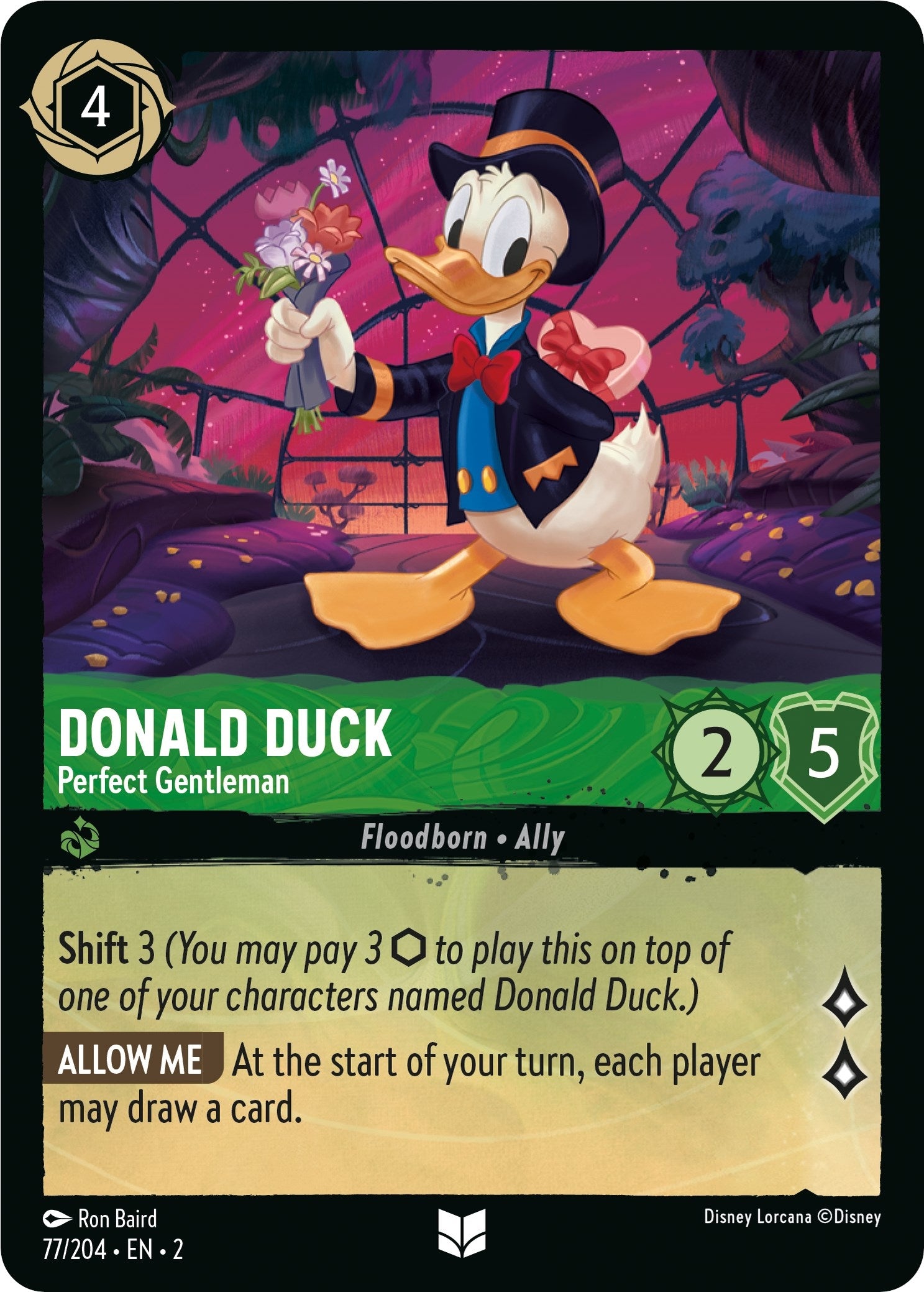 Image for Donald Duck - Perfect Gentleman (77/204) (Rise of the Floodborn) - Disney Lorcana