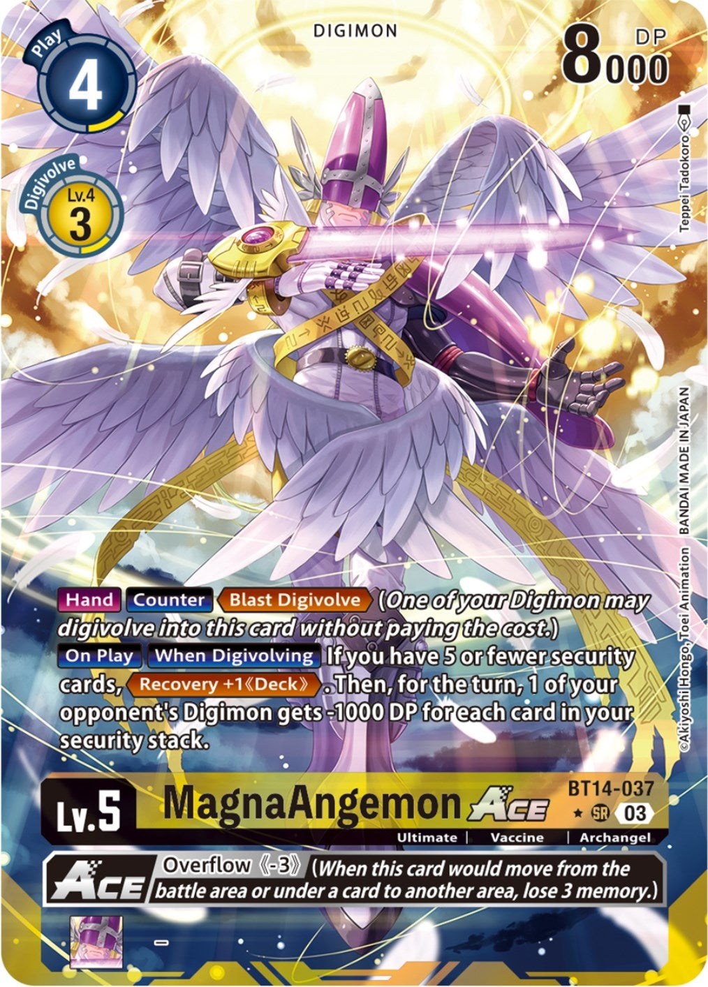 Image for MagnaAngemon ACE (Alternate Art) (BT14-037 SR) (Blast Ace) - Digimon Card Game