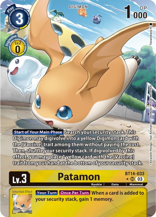 Image for Patamon (Alternate Art) (BT14-033 SR) (Blast Ace) - Digimon Card Game