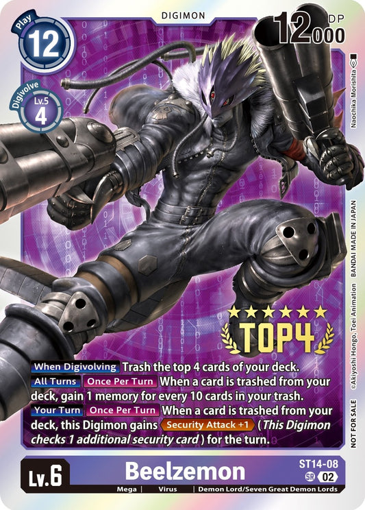 Image for Beelzemon (Digimon 3-On-3 Top 4) (ST14-08 SR) (Starter Deck 14: Beelzemon Advanced Deck Set) - Digimon Card Game