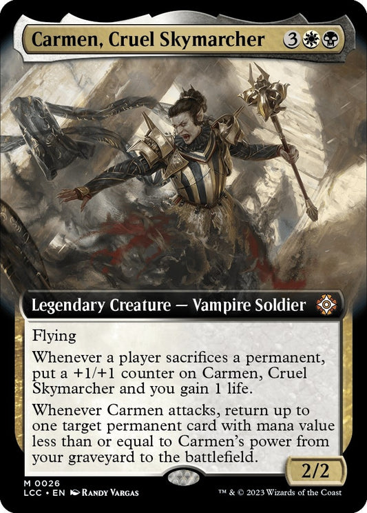 Image for Carmen, Cruel Skymarcher (Extended Art) (26) (Commander: The Lost Caverns of Ixalan) - Magic: The Gathering