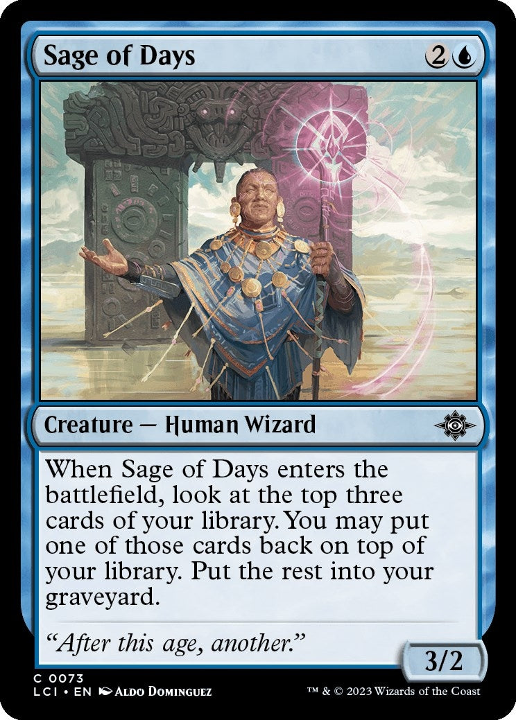 Image for Sage of Days (73) (The Lost Caverns of Ixalan) - Magic: The Gathering