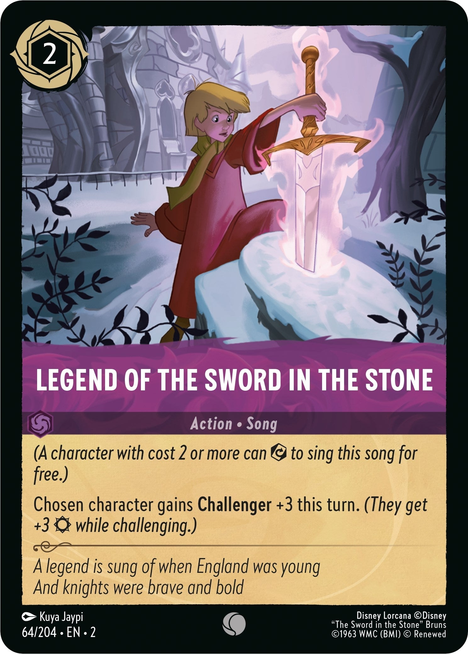Image for Legend of the Sword in the Stone (64/204) (Rise of the Floodborn) - Disney Lorcana