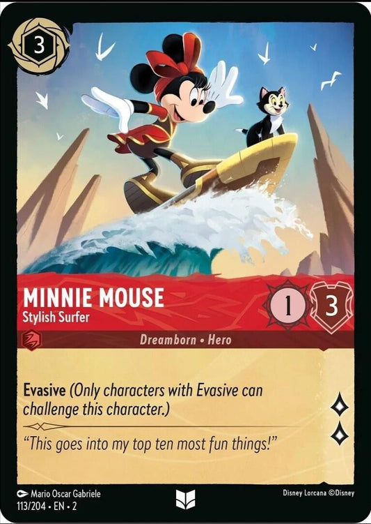 Image for Minnie Mouse - Stylish Surfer (113/204) (Rise of the Floodborn) - Disney Lorcana