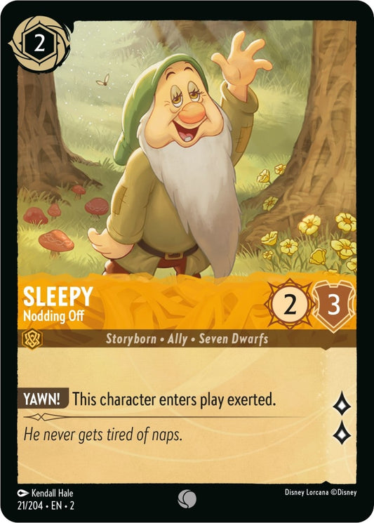 Image for Sleepy - Nodding Off (21/204) (Rise of the Floodborn) - Disney Lorcana