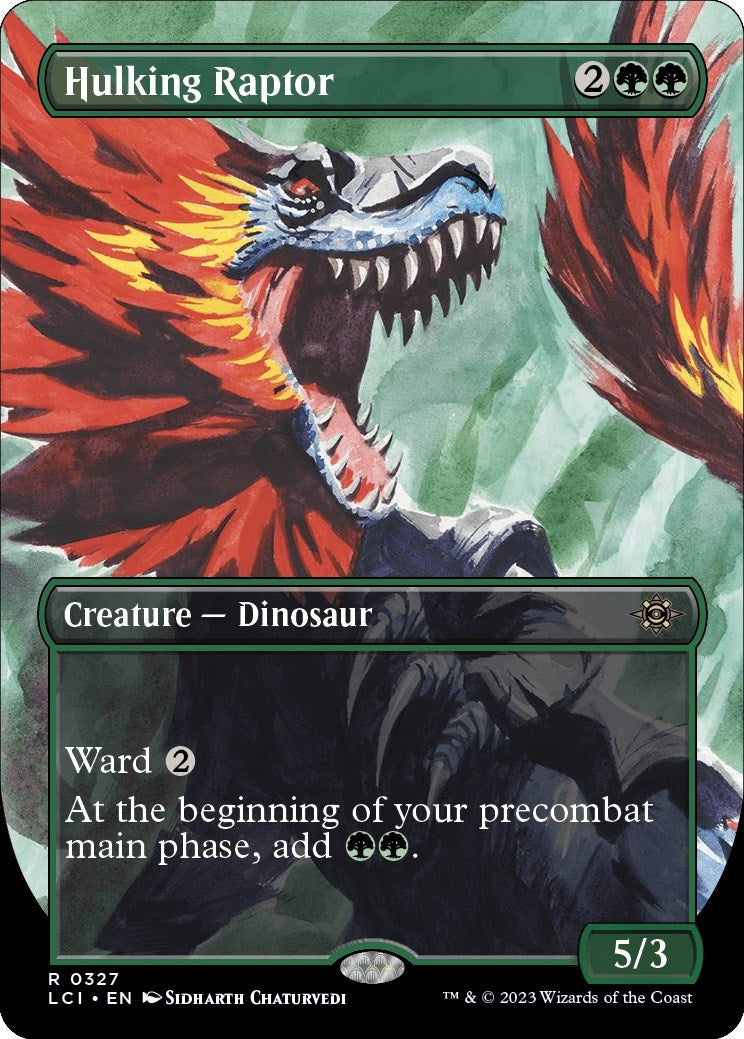 Image for Hulking Raptor (Borderless) (327) (The Lost Caverns of Ixalan) - Magic: The Gathering