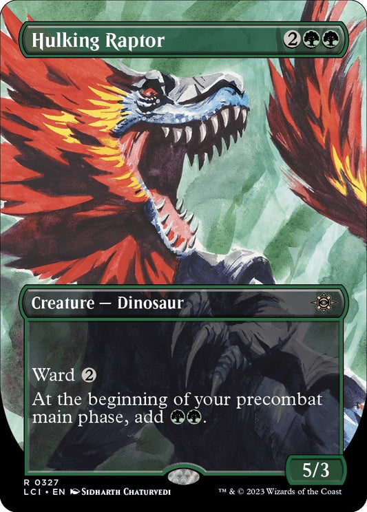 Image for Hulking Raptor (Borderless) (327) (The Lost Caverns of Ixalan) - Magic: The Gathering