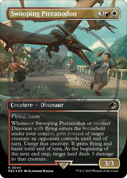 Image for Swooping Pteranodon (Borderless) (Emblem) (44) (Universes Beyond: Jurassic World Collection) - Magic: The Gathering