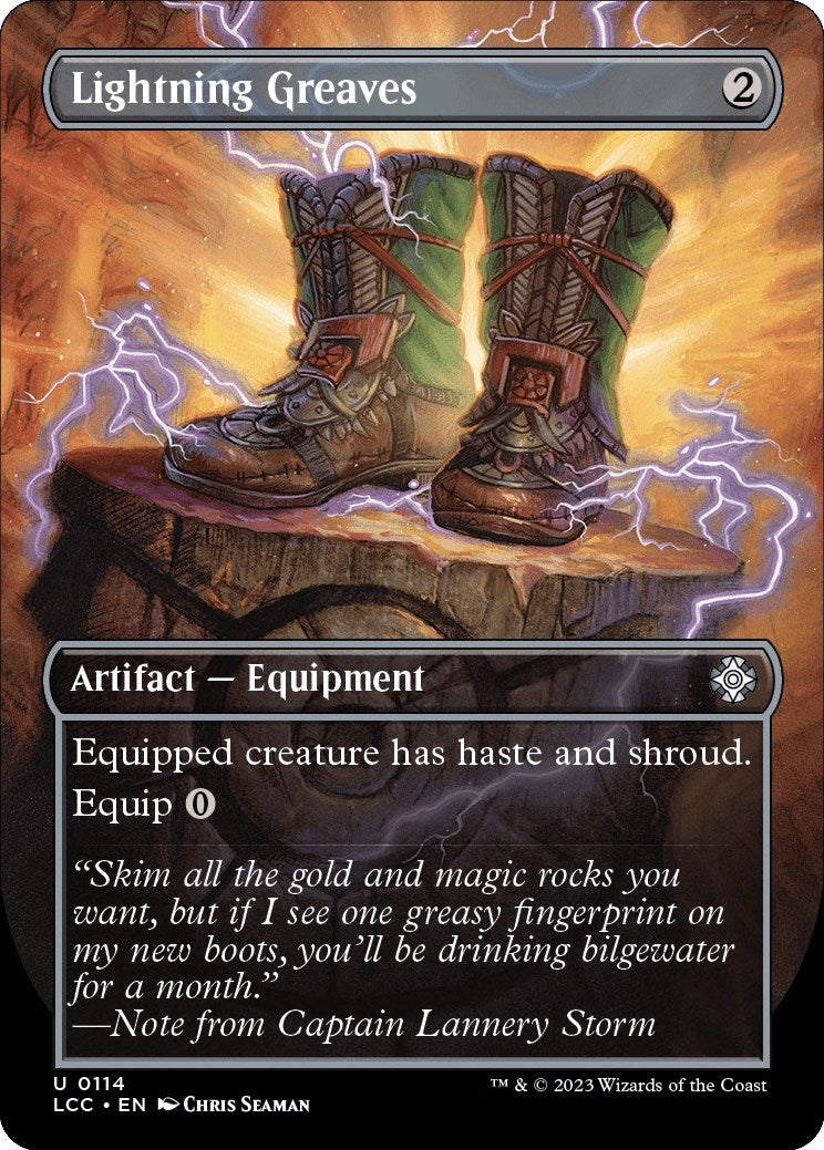 Image for Lightning Greaves (Borderless) (114) (Commander: The Lost Caverns of Ixalan) - Magic: The Gathering