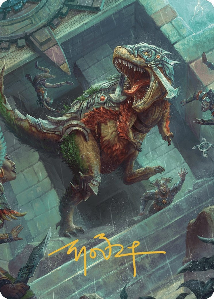 Image for Carnage Tyrant Art Card (Gold-Stamped Signature) (66) (Art Series: The Lost Caverns of Ixalan) - Magic: The Gathering