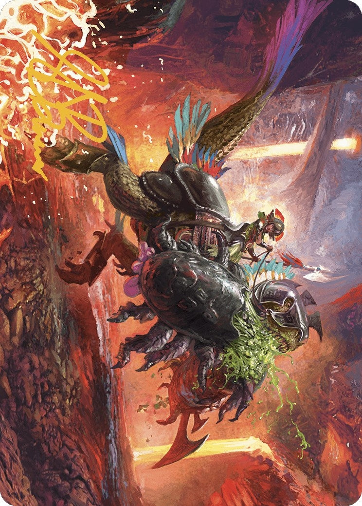 Image for Triumphant Chomp Art Card (Gold-Stamped Signature) (21) (Art Series: The Lost Caverns of Ixalan) - Magic: The Gathering