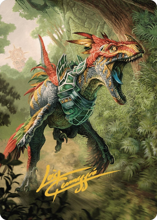 Image for Dinosaur Token Art Card (Gold-Stamped Signature) (67) (Art Series: The Lost Caverns of Ixalan) - Magic: The Gathering
