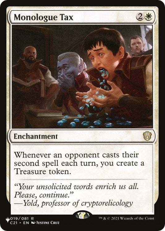 Image for Monologue Tax (019/081) (The List Reprints) - Magic: The Gathering
