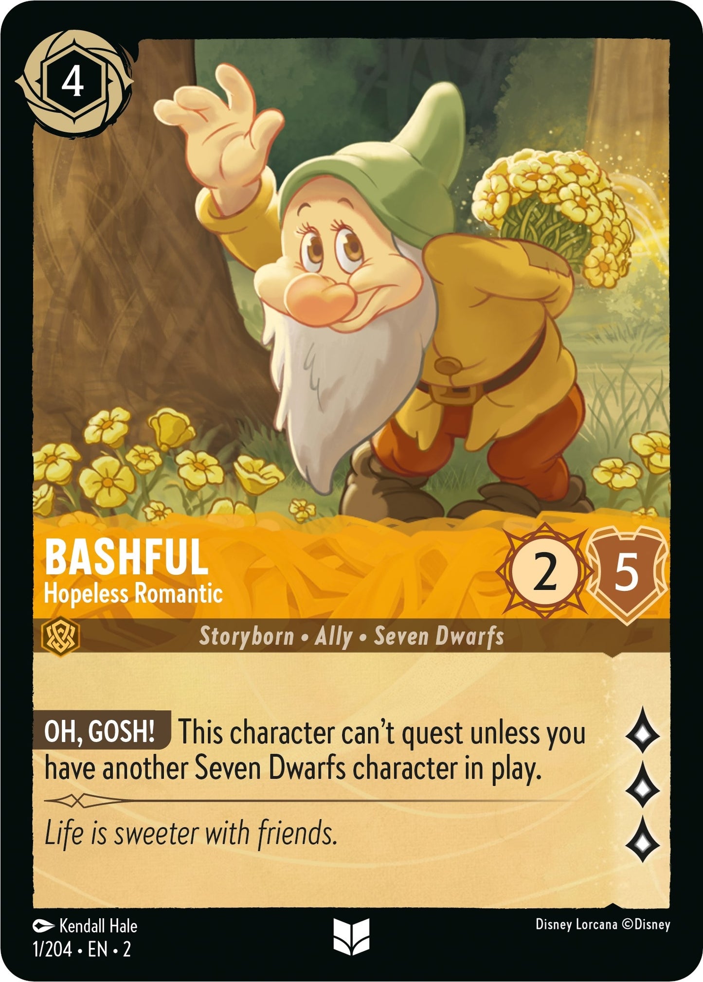 Image for Bashful - Hopeless Romantic (1/204) (Rise of the Floodborn) - Disney Lorcana