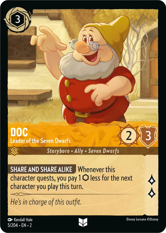 Image for Doc - Leader of the Seven Dwarfs (5/204) (Rise of the Floodborn) - Disney Lorcana