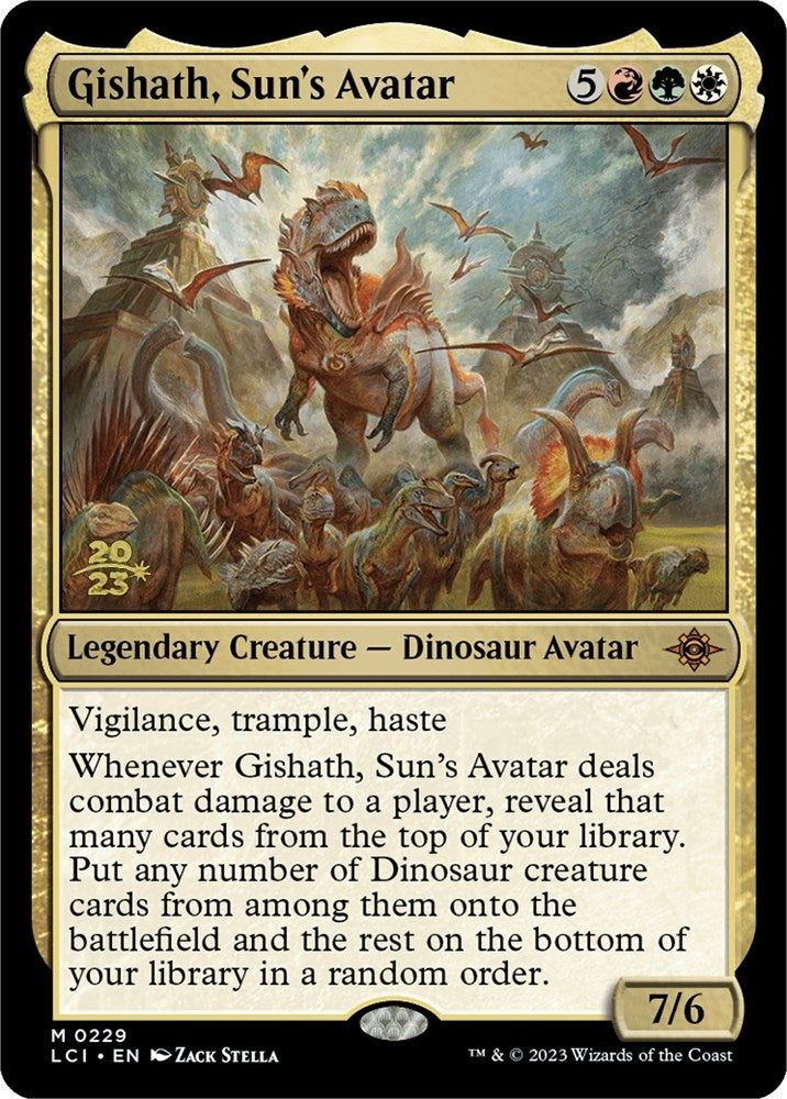 Image for Gishath, Sun's Avatar (LCI) (229) (Prerelease Cards) - Magic: The Gathering