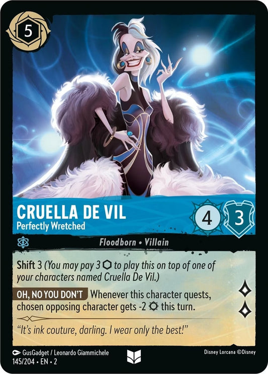 Image for Cruella De Vil - Perfectly Wretched (145/204) (Rise of the Floodborn) - Disney Lorcana
