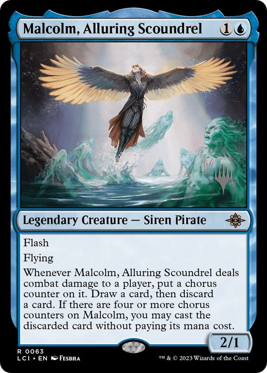 Image for Malcolm, Alluring Scoundrel (63) (Promo Pack: The Lost Caverns of Ixalan) - Magic: The Gathering