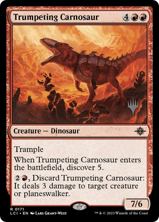Image for Trumpeting Carnosaur (171) (Promo Pack: The Lost Caverns of Ixalan) - Magic: The Gathering