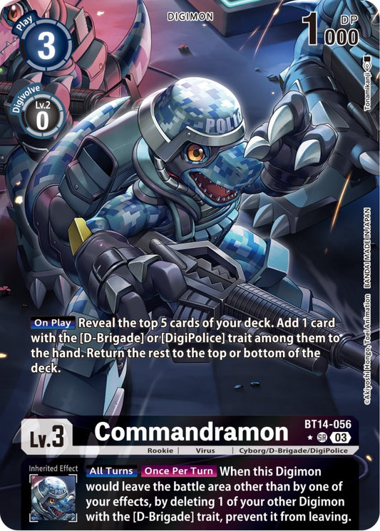 Image for Commandramon (Alternate Art) (BT14-056 SR) (Blast Ace) - Digimon Card Game