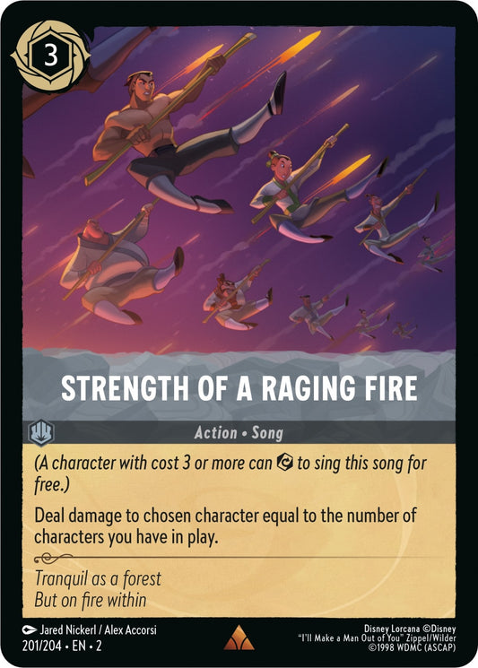 Image for Strength of a Raging Fire (201/204) (Rise of the Floodborn) - Disney Lorcana