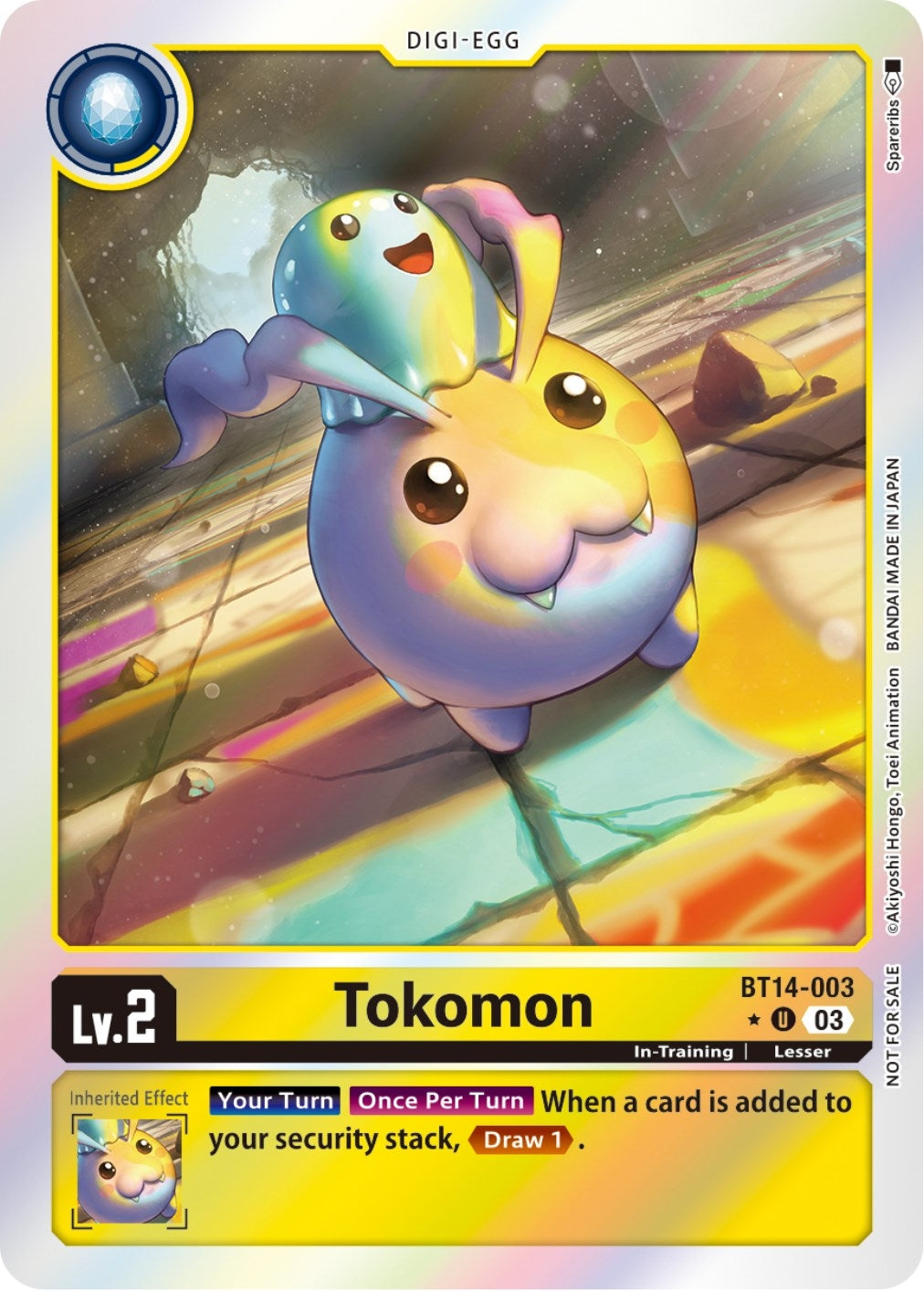 Image for Tokomon (Blast Ace Box Promotion Pack) (BT14-003 U) (Blast Ace) - Digimon Card Game