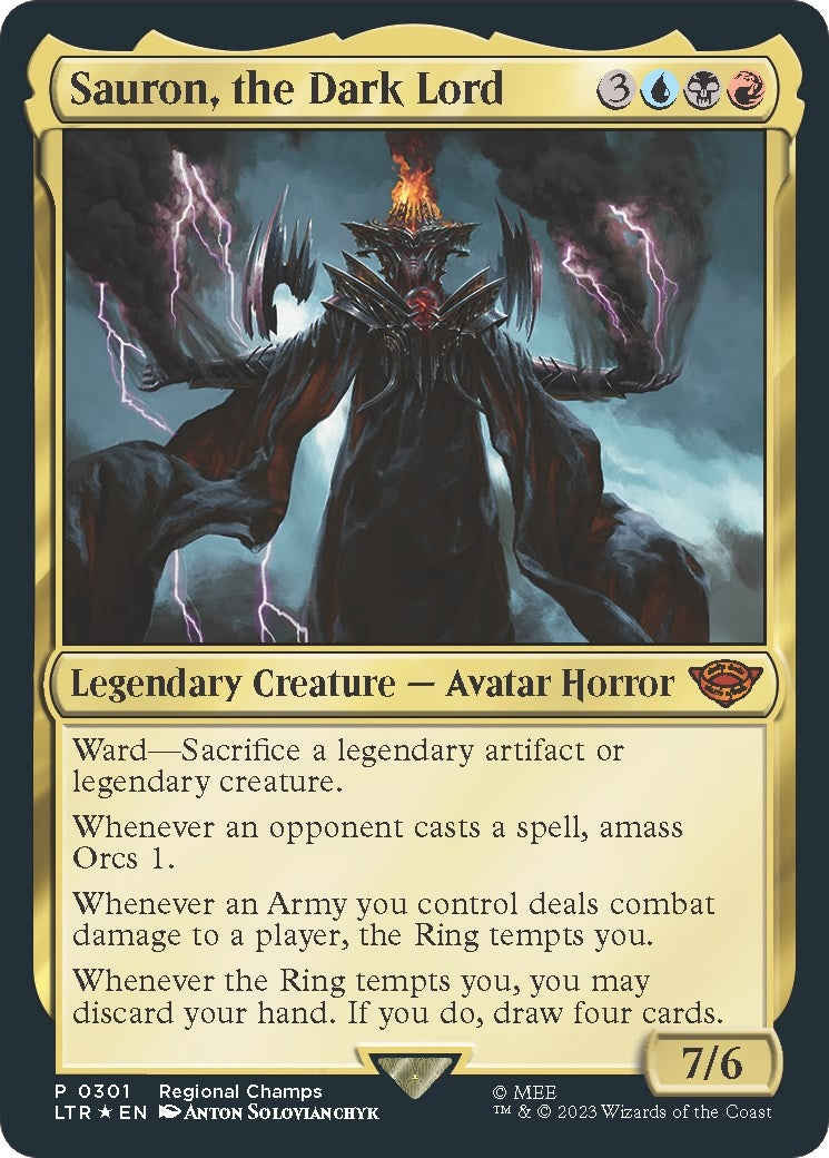 Image for Sauron, the Dark Lord (301) (Pro Tour Promos) - Magic: The Gathering