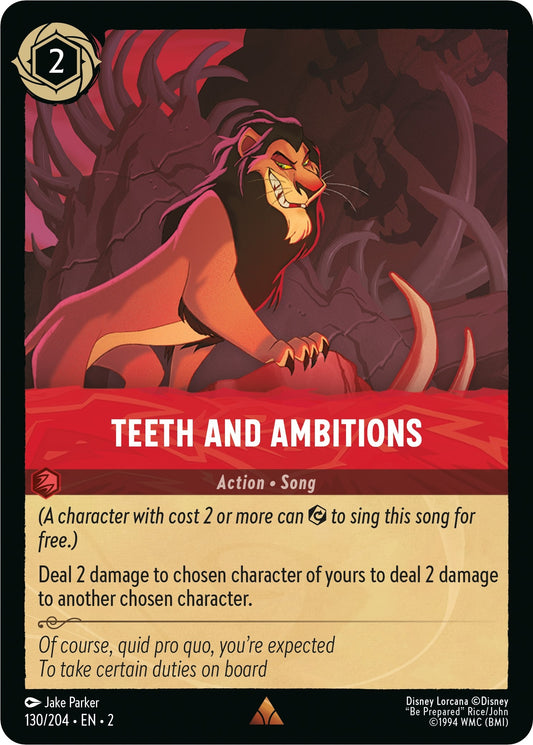 Image for Teeth and Ambitions (130/204) (Rise of the Floodborn) - Disney Lorcana