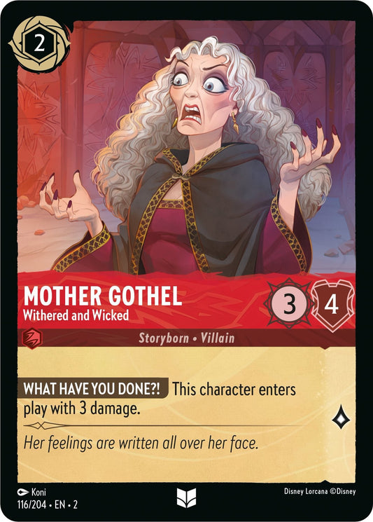 Image for Mother Gothel - Withered and Wicked (116/204) (Rise of the Floodborn) - Disney Lorcana