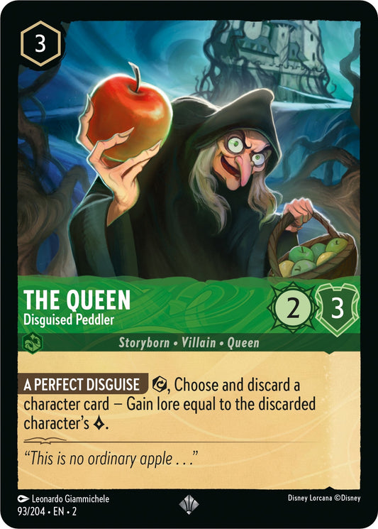 Image for The Queen - Disguised Peddler (93/204) (Rise of the Floodborn) - Disney Lorcana