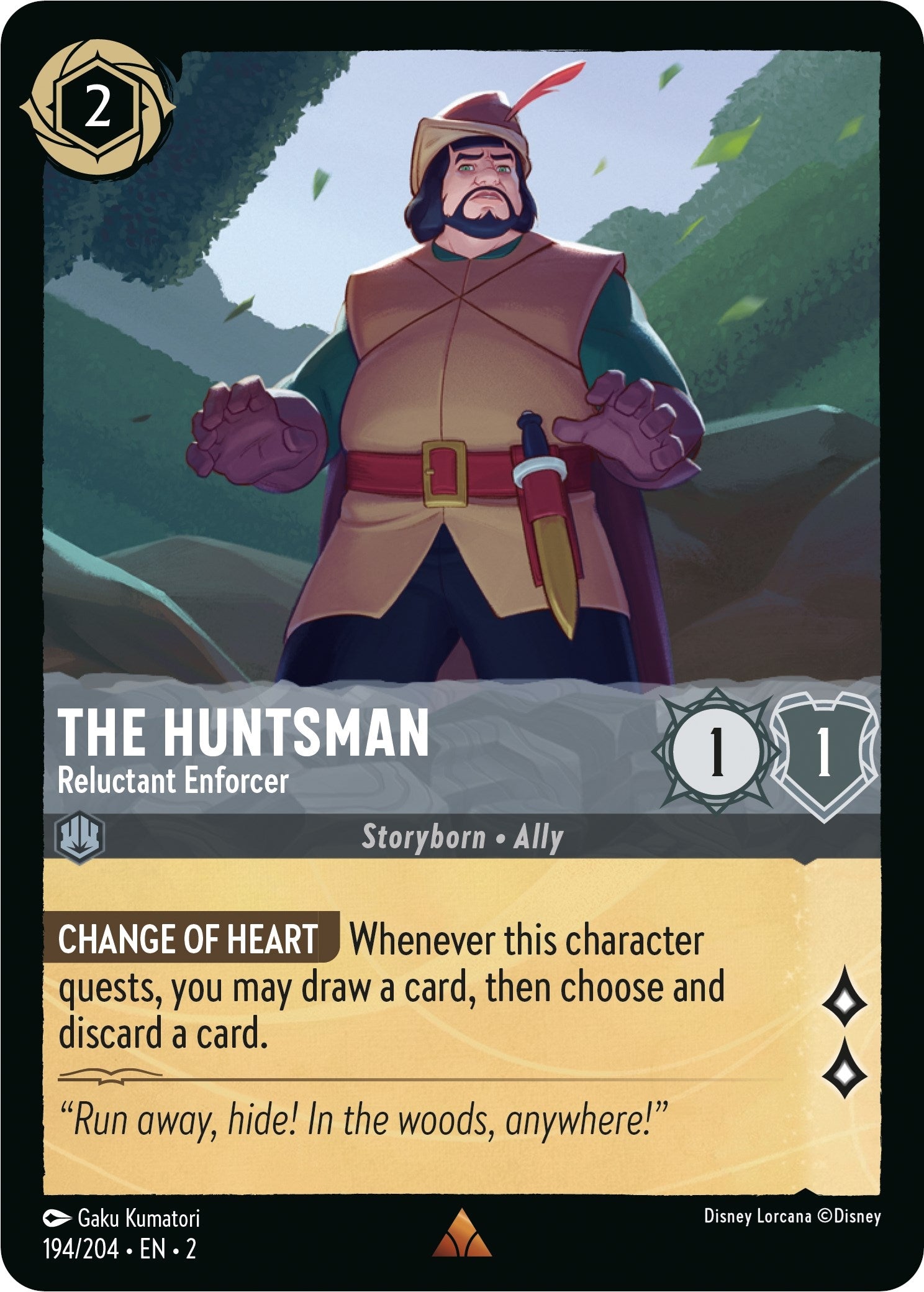 Image for The Huntsman - Reluctant Enforcer (194/204) (Rise of the Floodborn) - Disney Lorcana